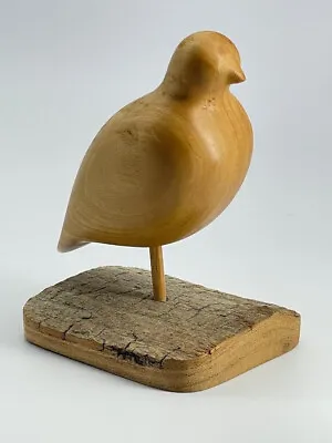 $24.99 • Buy Hand Carved Wood Bird Bob White Quail Signed Fuqua 1981 Willow Wood Vintage
