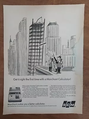 SCM Corp Marchant Calculators Surecheck Crooked Building 1967 Vintage Print Ad • $7.99