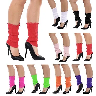 Leg Warmers Plain Knit Dance Ballet 1980s 80s Party Neon Ladies Girls Rave Y2k • £1.99