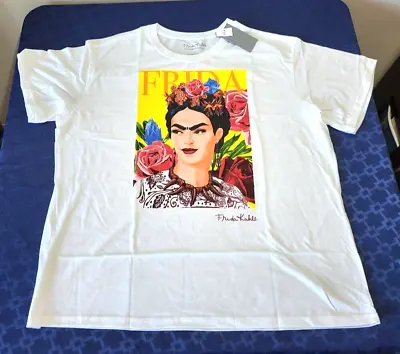Frida Kahlo Size 2XL By Jerry Leigh Of California Inc. Women's T-shirt Top White • $7.96