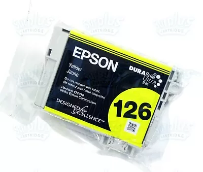 Genuine Epson 126 Yellow Ink WF3520 WF3540 WF7010 WF7510 WF7520 • $8.99