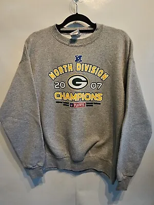 Green Bay Packers NFL Football Crewneck Sweatshirt Mens Large NFC Champs 2007 • $25.95