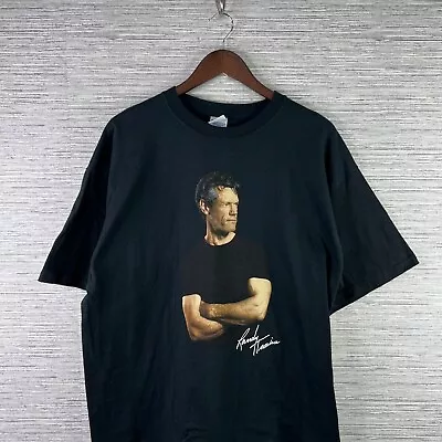 VINTAGE Randy Travis Shirt Mens XL Black Short Sleeve Passing Through Concert • $18.88