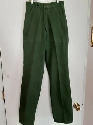 US Late Vietnam OG-107 Cotton Sateen OD Trousers 26 Waist • $90.99