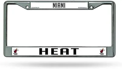 Miami Heat Metal License Plate Frame Chrome Tag Cover 6x12 Inch • $14.95