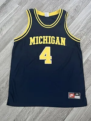 Authentic Nike Chris Webber Michigan Wolverines Fab 5 NCAA Basketball Jersey 48 • $199.99