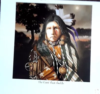 J.D.ChallengerTHE PAINT THAT SHIELDS Native American ArtPrint8.5x7.5-SALE 4.50 • $4.50