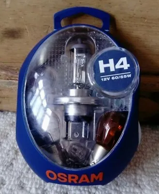 Osram H4 Mini Bulb / Fuse Kit Set 12V 60/55W #ALB H4 *NEW And SEALED* • £10.99