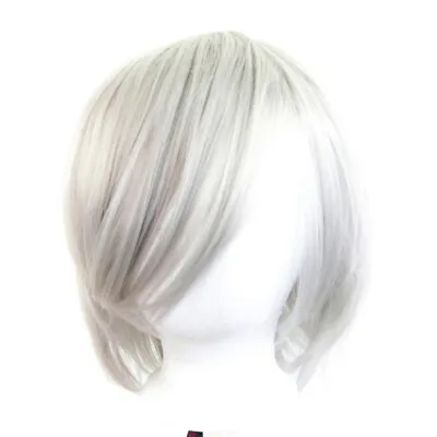 12'' Short Flare Silver Gray Cosplay Wig Synthetic Riku Ren NEW • $22