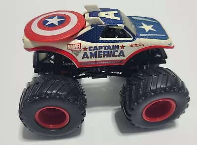 Hot Wheels Monster Jam Truck Captain America Mattel 1:64 Scale • $8