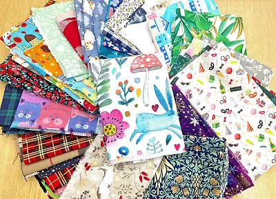 200g Mixed Fabric Scraps Bundle Remnants Off Cuts Great For Card Making & Crafts • £6.99