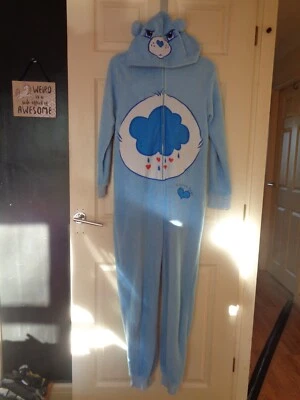 £14.99 • Buy Ladys Blue Care Bears Grumpy Bear All In One Bodysuit Love To Lounge Size Xs 6-8