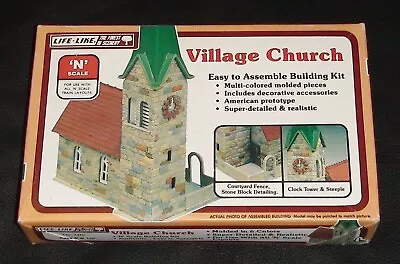 N Scale Building Life-Like  #7410 - N Scale Village Church Kit • $11.50