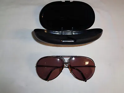 Porsche Design Carrera 5621A Sunglasses Black Aviator Frames Vintage 80s • $79.95