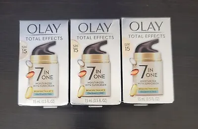 $42.87 • Buy Olay Total Effects 7 In 1 Moisturizer W/SPF 15 Fragrance-Free, 0.5 Fl Oz 3 Pack 