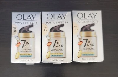 $42.87 • Buy Olay Total Effects 7 In 1 Moisturizer W/SPF 15 Fragrance-Free, 0.5 Fl Oz 3 Pack 