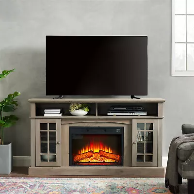 Farmhouse TV Stand TV Media Console With 23'' Fireplace For TVs Up To 65 In • $369.99