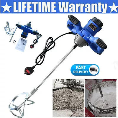 Concrete Cement Mixer 2600W Electric Plaster Paddle Mixer Mortar Paint Stirrer • $45.30