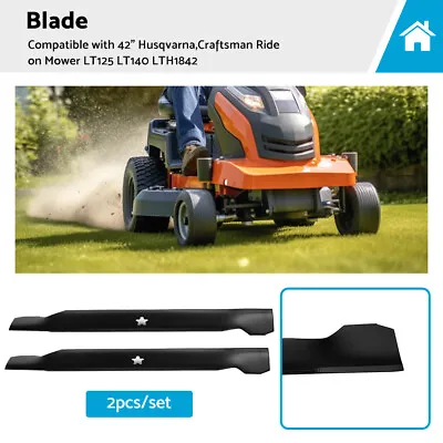 Blades Suitable For 42  HusqvarnaCraftsman Ride On Mower LT125 LT140 LTH1842 • $42