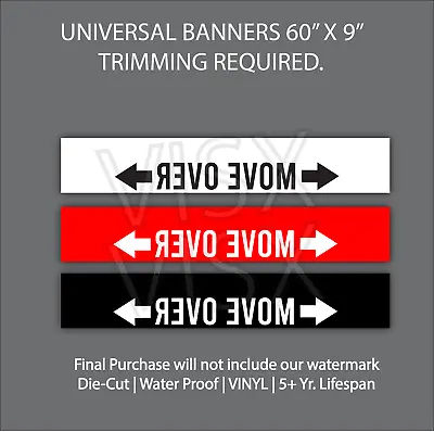 Move Over Windshield BANNER Decal Sticker Jdm Sun Strip Daily Driven Traffic  • $30