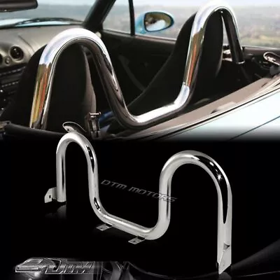 Mirror Chrome Stainless Stabilize Support Roll Bar For 1990-2005 Mazda Miata MX5 • $97.99