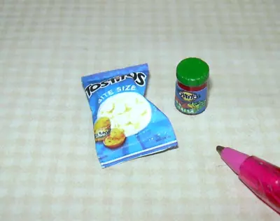 $6.49 • Buy Miniature Brand Tortilla Chips Bag And Salsa Jar For DOLLHOUSE 1:12 Scale
