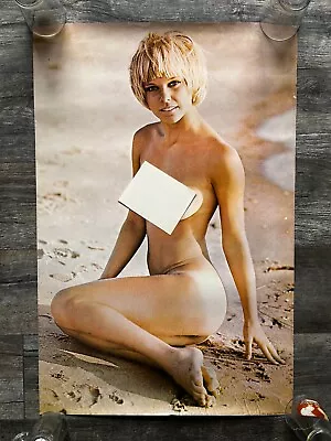 Hot Girl Sexy Babe Vintage Poster 1971 SANDY Beach Girl Mancave Garage Shop • $39