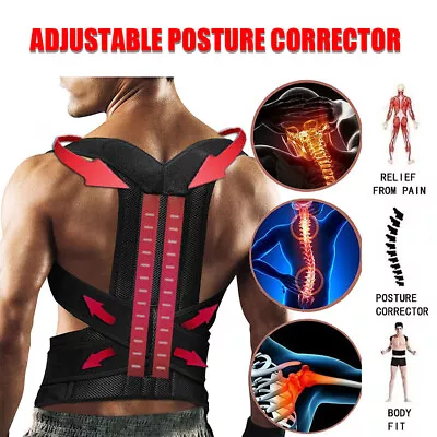 Adjustable Posture Corrector Low Back Support Shoulder Brace Belt For Men Women • $10.48