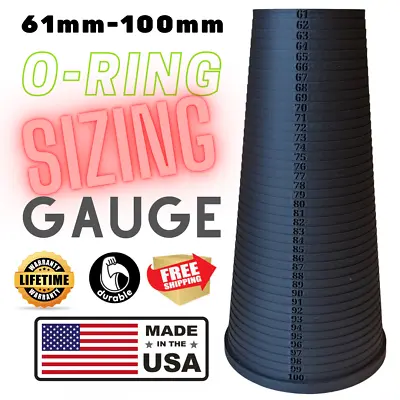 O-Ring Gauge Sizing Cone Measuring Tool 61mm-100mm Chart Lifetime Warranty • $28.91