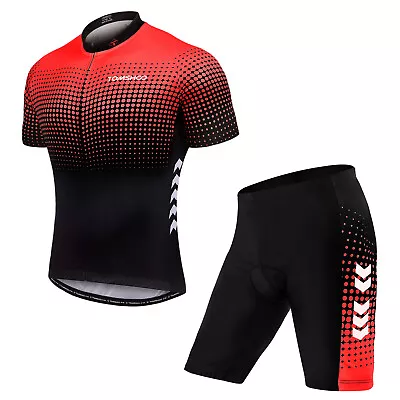 Men's Summer Short Suits Cycling Set Cycling Jersey With 5D  Padded R3L0 • $19.99