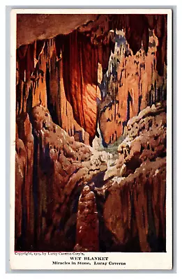 Luray Virginia Luray Caverns Wet Blanket Miracle In Stone White Border Postcard • £5.73