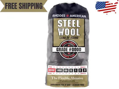 Steel Wool 0000 12 Pad Fine Grade Rhodes American Final Finish Super Fine • $7.89