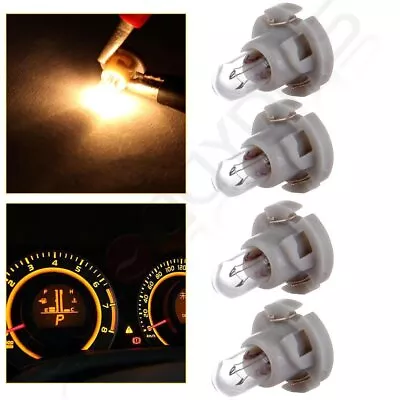 4 Warm White T4/T4.2 Neo Wedge Instrument Panel Climate Base Light Bulbs • $7.86