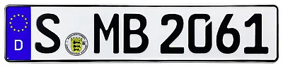 Mercedes Stuttgart Front German License Plate By Z Plates Wtih Unique Number NEW • $34.99