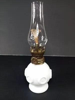 Vintage White Milk Glass Oil Lamp Small • $6.99