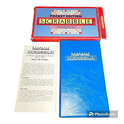 Vintage 1988 Retro Pocket Scrabble Game Travel Magnetic - EUC • £23.75