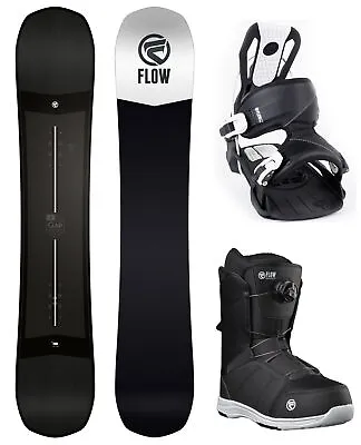 FLOW Gap 156 WIDE Mens Snowboard Package+Flow Black Bindings+BOA Boot NEW • $525