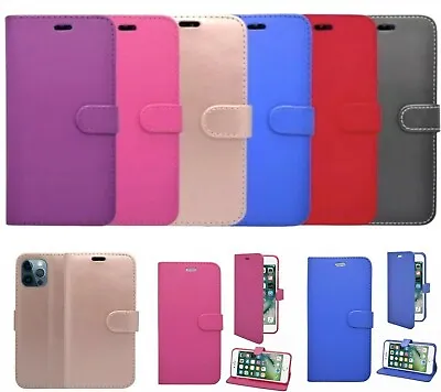 £4.98 • Buy Premium Quality Flip Leather Case Card Slot Stand Cover For All Samsung & IPhone