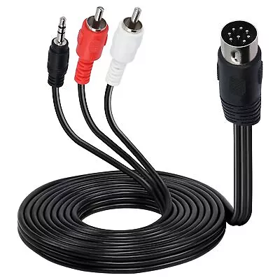 Din 8 Pin To RCA 3.5mm Midi Cable 8 Pin DIN Male Plug To 2RCA/3.5mm Male TRS... • $21.76
