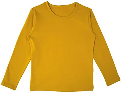 Kids Boys Girls Cotton Crew Neck Top Long Sleeved Casual Tee 3-13 Years(3215) • £6.95
