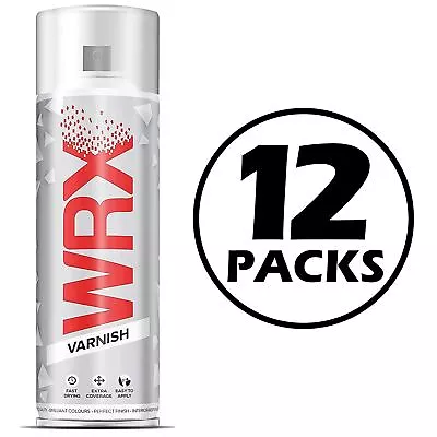 12X WRX Matt Varnish 001 Multi Purpose Aerosol Spray Paint  Fast Dry 400ml • £68.99