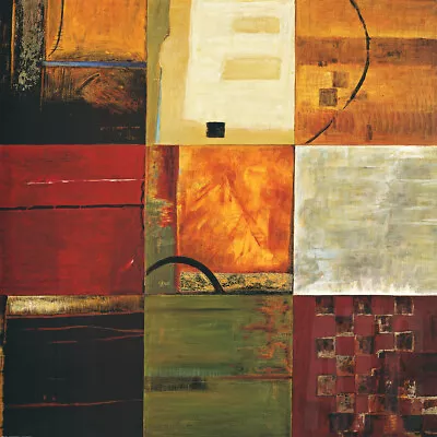 36W X36H  COMPARTMENTS By KURT MORRISON -9 PATCH BOLD ABSTRACT CHOICES Of CANVAS • $236.72