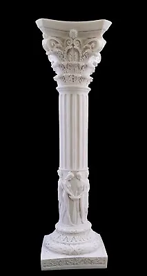 Muses Goddesses Column Pedestal Pillar Greek Cast Marble Sculpture Statue 26.7in • $296