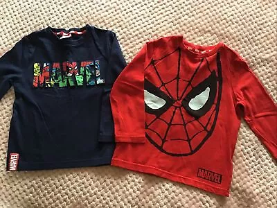 Boys Age 3/4 Marvel Long Sleeve T  Shirts • £4