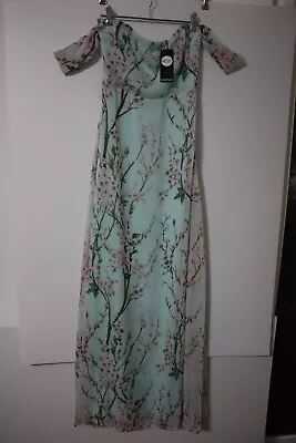 New With Tags - Boo Hoo Jessica Floral Off The Shoulder Maxi Lined Dress Size 14 • $17