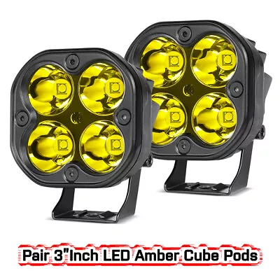 2Pcs 3 Inch LED Work Light Cube Pods Spot Flood OffRoad Lights Truck Driving FOG • $99.99