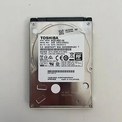 Toshiba 1TB 2.5  SATA Internal Hard Drive 3.0Gb/s 5400 RPM 8MB HDD MQ01ABD100 • $54.90