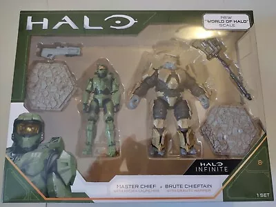 Halo Infinite Series 2 Figure Pack & Weapon Jazwares - MASTER CHIEF + BRUTE MISB • $79.99