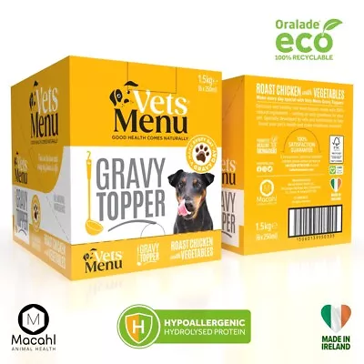 Vets Menu Gravy Topper For Dog Food Real Meat Natural Treat Chicken / Lamb 250ml • £15.79