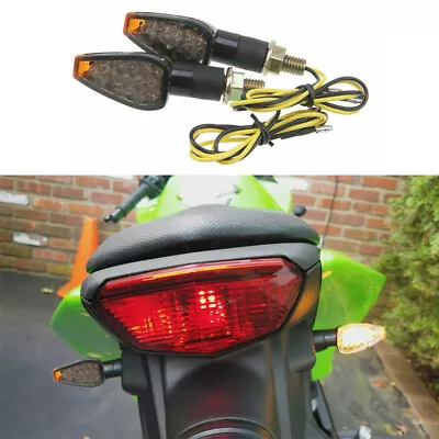 Motorcycle LED Turn Signals Blinker Lights For Kawasaki Ninja ZX6R 636 300 250 • $11.05